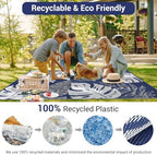 Waterproof 10x14 Outdoor Rug for Patio Reversible Plastic Straw Rug Floral - Image 4