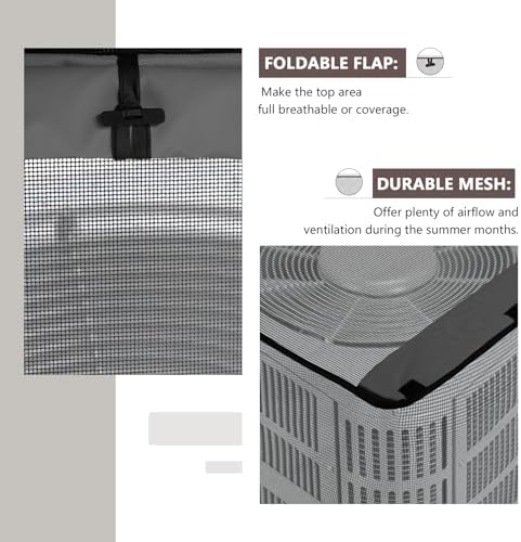 ULTCOVER 2 in 1 Air Conditioner Defender Cover 36W x 36D x 40H in - Image 3