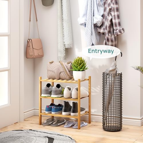 viewcare Small Shoe Rack, 3-Tier Shoe Rack - Image 3