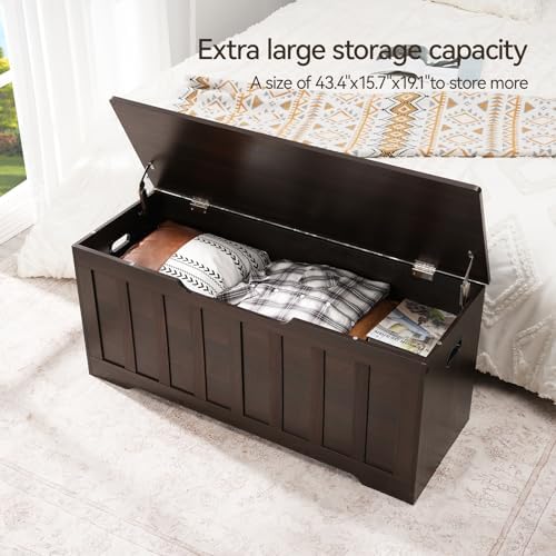 VANKILEY 43.3" Storage Chest Extra Large, Storage Bench.. - Image 4