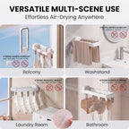 Wall Mounted Drying Rack with 7 Hidden Clips - Image 4