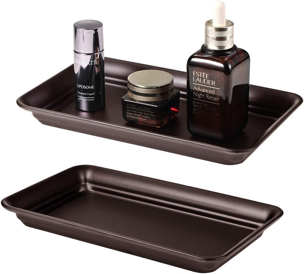 SheeChung Metal Vanity Tray, Bathroom Counter Storage Tray - Image 2