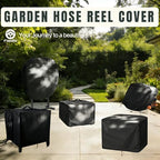 Hose Reel Cover 600D Waterproof 20x10.2x18in Black - Image 6