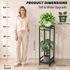 TOSKING 2-Tier Tall & Wide Metal Plant Stand Indoor Outdoor - Image 3