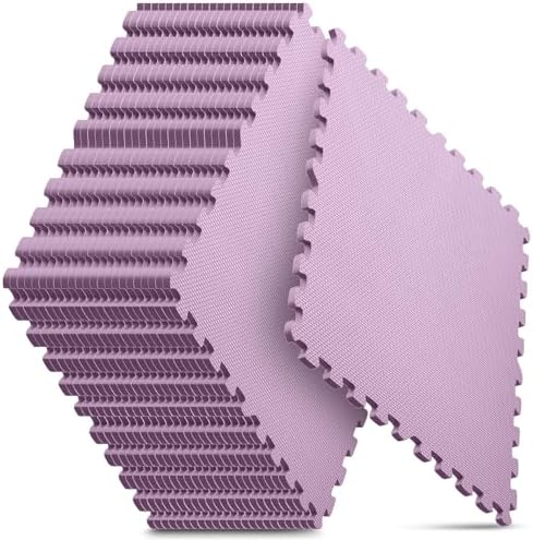 24 Pack 96 sqft Home Gym Mat, Puzzle Exercise Mat, EVA Interlocking Foam Floor by NazhuraGoodCompanionAtHome