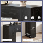 Epecoya Black 43-Inch Wood Console Table - Image 5