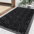Smiry Front Door Mat Outside Entrance, Low Profile Rubber Doormat by Smiry