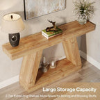 Tribesigns Farmhouse Console Table, 55-Inch Rustic Sofa Table - Image 6