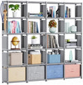 Mavivegue 20 Cube Book Shelf, Storage Organizer, Large DIY Bookcase-Grey by Mavivegue