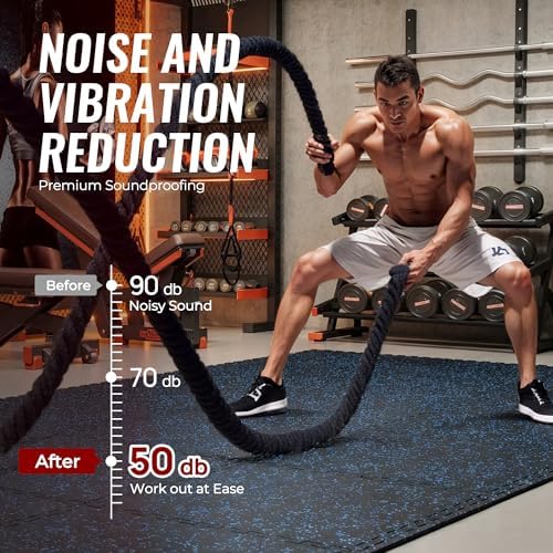 SUPERJARE 0.79'' Extra-Thick 6 Pcs 24 Sq Ft Exercise Equipment Mats - Image 2