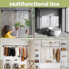 66.1" Industrial Pipe Clothing Rack, Wall Mounted Clothes Rack - Image 7