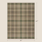 JTJ Easy Jute 3x4 Entryway Rug, Sage Green Plaid - Image 2