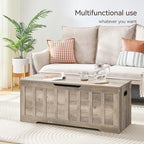 VANKILEY 47.2" Storage Chest Extra Large, Wooden Storage Bench. - Image 4