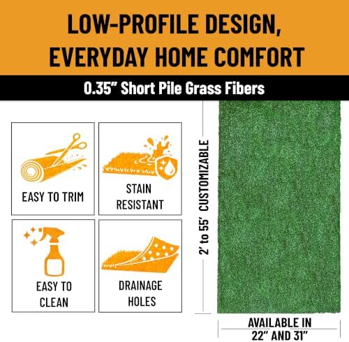 Ottomanson Artificial Grass Runner Lite 22" x 8' - Image 4