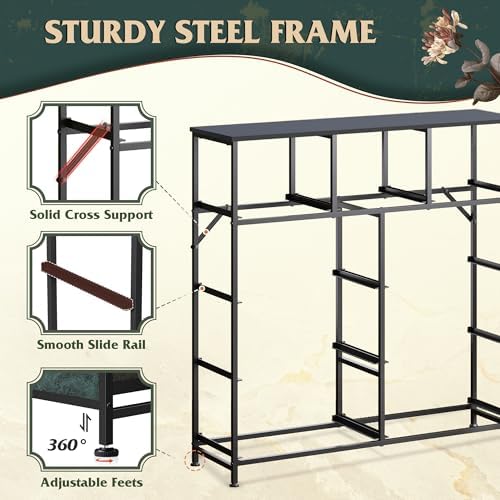 WLIVE Tall Dresser for Bedroom, 9 Drawer Chest of Drawers, Vintage Green - Image 7