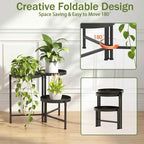 3 Tier Tall Metal Plant Stand, Duty Tiered Flower Shelf - Image 5