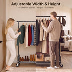 HOKEEPER Clothes Rack Load 450LB Clothing Rack Height Adjustable Black - Image 5