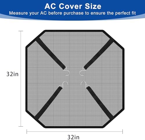 Central Air Conditioner Covers for Outside Units 32'' x 32'', AC Mesh Covers - Image 2