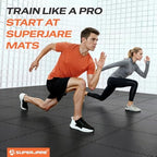 SUPERJARE 0.56'' Thick 144 Sq Ft Rubber Top Gym Flooring - Image 3