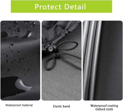 Waterproof Fire Pit Cover Rectangular 48"L x 28"W x 24"H Black - Image 6