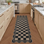 Checkered 2x6 Kitchen Runner Rug, Washable Rugs - Image 3