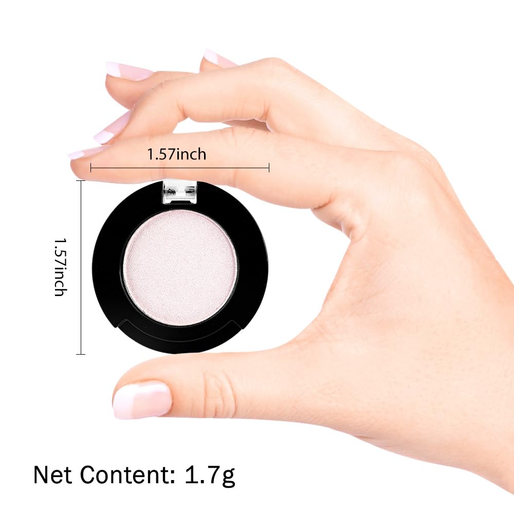 Monochrome Glitter Eyeshadow Makeup Palette,Highly Pigmented Champagne Gold Eyeshadow Palette,Shimmer Pressed Powder shadow Makeup,Single Vegan Eye Shadow,Daily Evening Women Girls Eyeshadow Gift7#