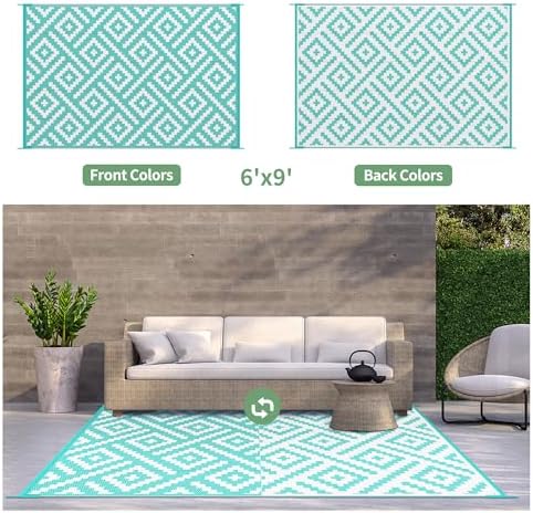 GENIMO Outdoor Rug, Waterproof Plastic Rugs - Image 4