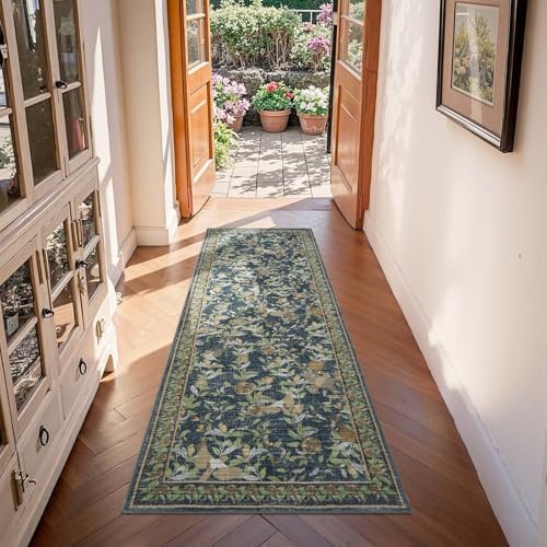 jinchan 2x6 Runner Rug Floral Vintage Washable Area Rug - Image 3