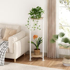 2 Tier Plant Stand Indoor Corner Tall Round Shape Plant Shelf - Image 2