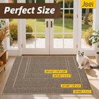 JSEI Dirt Trapper Door Mat 24" x 36", Non-Slip Washable Doormats - Image 2