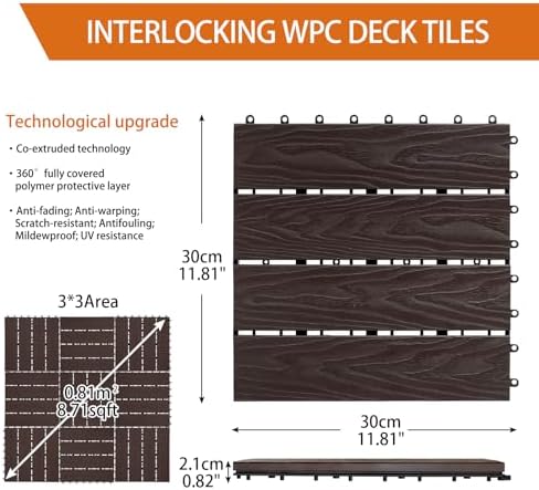 Polymer Interlocking Composite Deck Tiles Outdoor - Image 2
