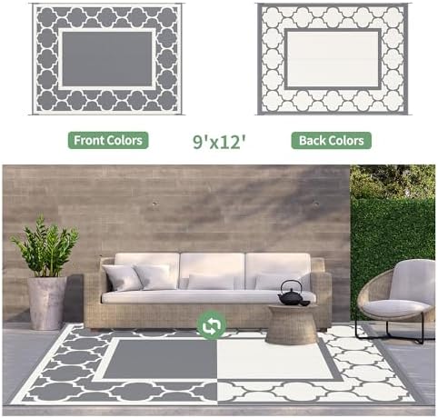 GENIMO Outdoor Rug, Waterproof Plastic Rugs - Image 4