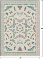 5x7 Pink and Green Nursery Rug - Image 2