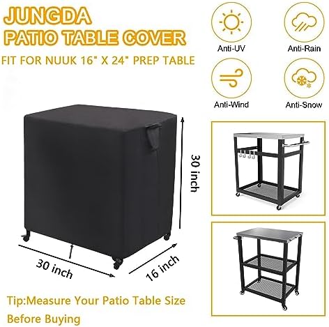 Outdoor Prep Cart Cover for Nuuk Pizza Oven Table Waterproof - Image 2