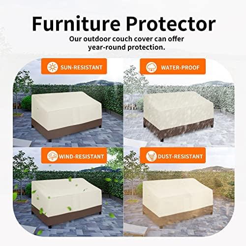 Easy-Going Heavy Duty Outdoor Bench Couch Cover, 88Wx32.5Dx33H inch - Image 5