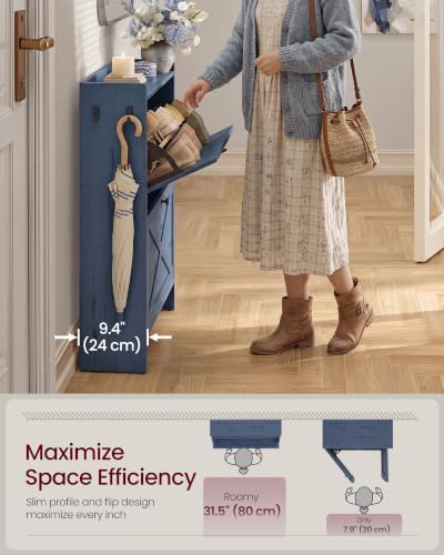 VASAGLE Narrow Shoe Storage Cabinet Organizer - Image 4