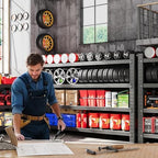 71.3” Wide Heavy Duty Metal Garage Shelving, Adjustable Storage Shelf - Image 3