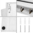 Wood Mail Organizer Wall Mount, Mail and Key Holder - Image 7