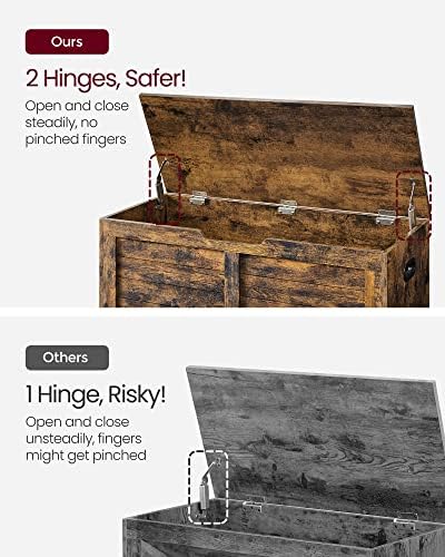 VASAGLE Storage Chest, 39.4 Inches Width Bench - Image 5