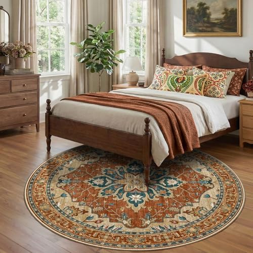 RELEANY Washable Area Rug, Round 8ft - Image 2