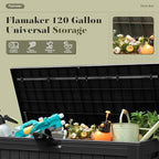 Flamaker Internal 120 Gallon Deck Box Waterproof, Large Outdoor Storage Box - Image 5