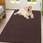Smiry Dog Door Mat for Muddy Paws 48x32, Absorbent Low-Profile Doormats by Smiry