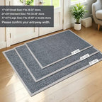 Braided Rug Doormat Grey 31"x47", Non‑Slip Rug - Image 2