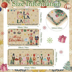 SATINIOR 3 Pcs Nutcracker Christmas Kitchen Rugs and Mats Set Non Slip - Image 3