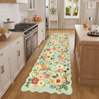 DUKINO 2x7 Runner Rug for Hallway, Floral Washable Rug for Kitchen - Image 3