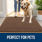 OLANLY Dog Door Mat for Muddy Paws 24x16, Extra Absorbent Chenille Mud Mat - Image 6
