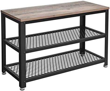 VASAGLE 3-Tier Shoe Rack, Storage Bench by VASAGLEbySONGMICSHOME