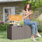 Outdoor Storage Box Waterproof, 32 Gallon Deck Box - Image 5