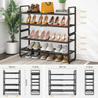 Expandable Metal Shoe Rack for Closet, Entryway & Garage - Image 3