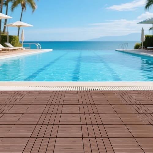 Interlocking Plastic Deck Tiles, Waterproof All‑Weather Patio Flooring - Image 5